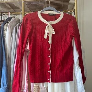 Rockabilly tie neck blouse